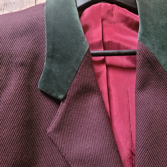 Vintage Alfred Sung Wool Corduroy Velvet Blazer, Small - Picture 3 of 13